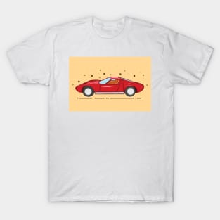 Car Modern Red T-Shirt